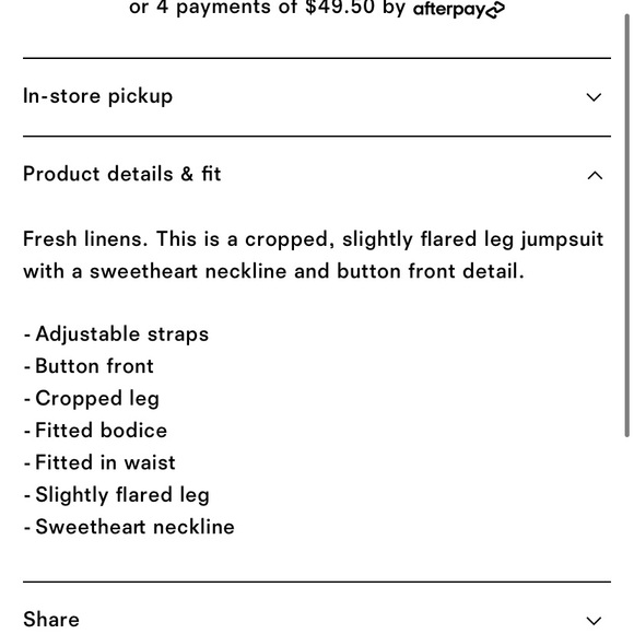 Reformation Torta jumpsuit linen blue stripe 4 nwt - Picture 2 of 9